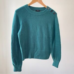 J. Crew Teal Green Women Sweater, Merino Wool Alpaca Blend Size S